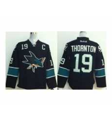 NHL Jerseys San Jose Sharks #19 Thornton black[2014 new stadium][patch C]