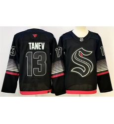 Men Seattle Kraken  13 Brandon Tanev Black 2026 Alternate Stitched Hockey Jersey