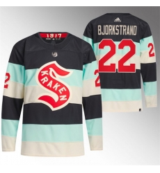 Men Seattle Kraken 22 Oliver Bjorkstrand 2024 Deep Sea Blue Winter Classic Stitched Jersey