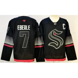 Men Seattle Kraken  7 Jordan Eberle Black 2026 Alternate Stitched Hockey Jersey