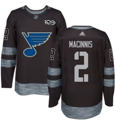 Blues #2 Al MacInnis Black 1917 2017 100th Anniversary Stitched NHL Jersey