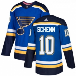 Youth Adidas St Louis Blues 10 Brayden Schenn Authentic Royal Blue Home NHL Jersey 