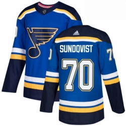 Youth Adidas St Louis Blues 70 Oskar Sundqvist Premier Royal Blue Home NHL Jersey 