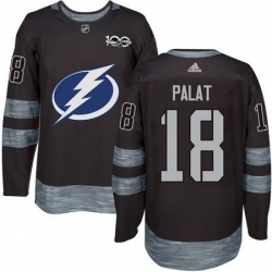 Lightning #18 Ondrej Palat Black 1917 2017 100th Anniversary Stitched NHL Jersey