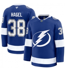 Men Tampa Bay Lightning  38 Brandon Hagel Blue Home Stitched Hockey Jersey
