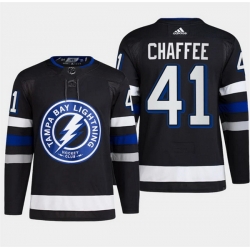 Men Tampa Bay Lightning 41 Mitchell Chaffee Black Alternate Premier Breakaway Stitched Jersey