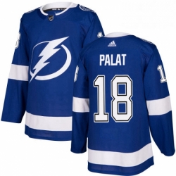 Mens Adidas Tampa Bay Lightning 18 Ondrej Palat Premier Royal Blue Home NHL Jersey 