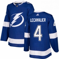 Mens Adidas Tampa Bay Lightning 4 Vincent Lecavalier Premier Royal Blue Home NHL Jersey 