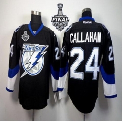 Tampa Bay Lightning #24 Ryan Callahan Black 2015 Stanley Cup Stitched NHL Jersey