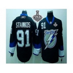 youth nhl jerseys tampa bay lightning #91 stamkos black[2015 stanley cup]