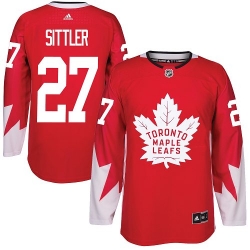 Maple Leafs #27 Darryl Sittler Red Alternate Stitched NHL Jersey