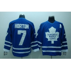 Maple Leafs #7 Tim Horton Stitched Blue CCM Throwback NHL Jersey