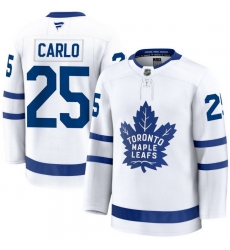 Men Toronto Maple Leafs Brandon Carlo 25 Fanatics Away White Premium Stitched Hockey Jersey