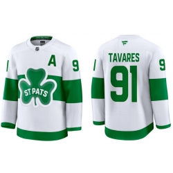 Men Toronto Maple Leafs John Tavares 91 White St Patricks Authentic Jersey