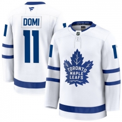 Men Toronto Maple Leafs Max Domi 11 Fanatics Away White Premium Stitched Hockey Jersey