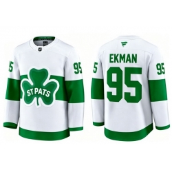 Men Toronto Maple Leafs Oliver Ekman 95 White St Patricks Authentic Jersey