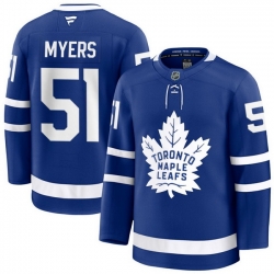 Men Toronto Maple Leafs Philippe Myers 51 Fanatics Home Blue Premium Stitched Hockey Jersey