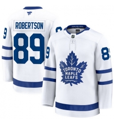 Men Toronto Maple Leafs Robertson Nicholas 89 Fanatics Away White Premium Stitched Hockey Jersey