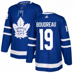 Mens Adidas Toronto Maple Leafs 19 Bruce Boudreau Authentic Royal Blue Home NHL Jersey 