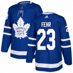 Mens Adidas Toronto Maple Leafs 23 Eric Fehr Premier Royal Blue Home NHL Jersey 