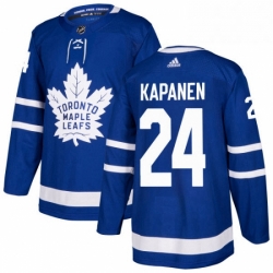 Mens Adidas Toronto Maple Leafs 24 Kasperi Kapanen Authentic Royal Blue Home NHL Jersey 