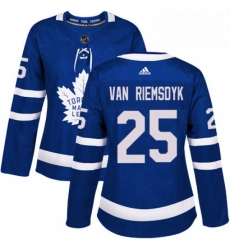 Womens Adidas Toronto Maple Leafs 25 James Van Riemsdyk Authentic Royal Blue Home NHL Jersey 