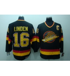 Vancouver Canucks 16 Linden Black Jerseys