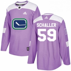 Youth Adidas Vancouver Canucks 59 Tim Schaller Authentic Purple Fights Cancer Practice NHL Jersey 