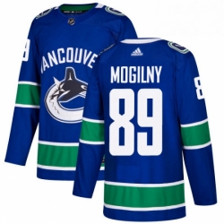 Youth Adidas Vancouver Canucks 89 Alexander Mogilny Authentic Blue Home NHL Jersey 