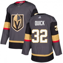 Men Vegas Golden Knights 32 Jonathan Quick Gray Jersey