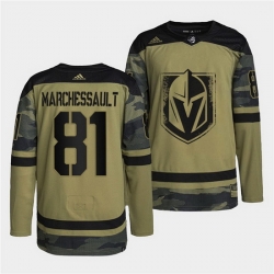 Men Vegas Golden Knights 81 Jonathan Marchessault 2022 Camo Military Appreciation Night Stitched jersey