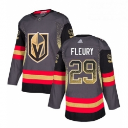 Mens Adidas Vegas Golden Knights 29 Marc Andre Fleury Authentic Black Drift Fashion NHL Jersey 