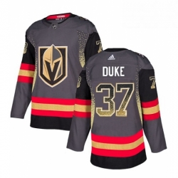 Mens Adidas Vegas Golden Knights 37 Reid Duke Authentic Black Drift Fashion NHL Jersey 