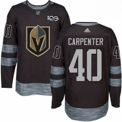 Mens Adidas Vegas Golden Knights 40 Ryan Carpenter Authentic Black 1917 2017 100th Anniversary NHL Jersey 