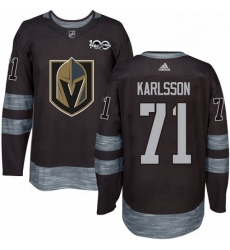 Mens Adidas Vegas Golden Knights 71 William Karlsson Authentic Black 1917 2017 100th Anniversary NHL Jersey 