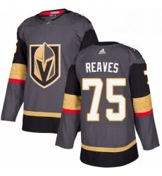 Mens Adidas Vegas Golden Knights 75 Ryan Reaves Premier Gray Home NHL Jersey 