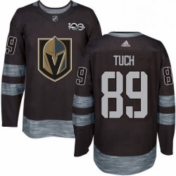 Mens Adidas Vegas Golden Knights 89 Alex Tuch Authentic Black 1917 2017 100th Anniversary NHL Jersey 