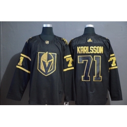 Vegas Golden Knights 71 William Karlsson Black With Special Glittery Logo Adidas Jersey