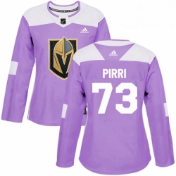 Womens Adidas Vegas Golden Knights 73 Brandon Pirri Authentic Purple Fights Cancer Practice NHL Jersey 