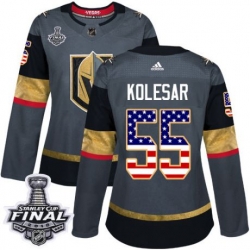 womens keegan kolesar vegas golden knights jersey gray adidas 55 nhl 2018 stanley cup final authentic usa flag fashion