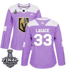 womens maxime lagace vegas golden knights jersey purple adidas 33 nhl 2018 stanley cup final authentic fights cancer practice