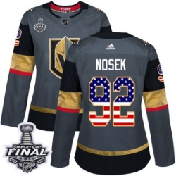 womens tomas nosek vegas golden knights jersey gray adidas 92 nhl 2018 stanley cup final authentic usa flag fashion