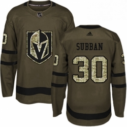 Youth Adidas Vegas Golden Knights 30 Malcolm Subban Authentic Green Salute to Service NHL Jersey 