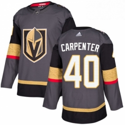 Youth Adidas Vegas Golden Knights 40 Ryan Carpenter Authentic Gray Home NHL Jerse