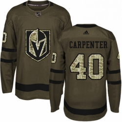 Youth Adidas Vegas Golden Knights 40 Ryan Carpenter Authentic Green Salute to Service NHL Jersey 