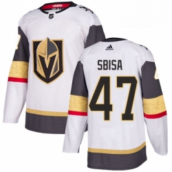 Youth Adidas Vegas Golden Knights 47 Luca Sbisa Authentic White Away NHL Jersey 