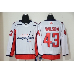 Capitals 43 Tom Wilson White Adidas Jersey