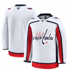 Men Washington Capitals Blank White 2024 25 Away Stitched Hockey Jersey