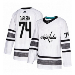 Mens Adidas Washington Capitals 74 John Carlson White 2019 All Star Game Parley Authentic Stitched NHL Jersey 