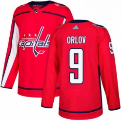 Mens Adidas Washington Capitals 9 Dmitry Orlov Authentic Red Home NHL Jersey 